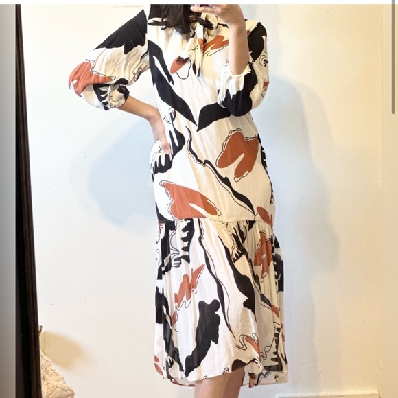 NWT ZARA • 50% OFF • Gorgeous Zara Printed Midi Dress • Size S/XS - Picture 7 of 15